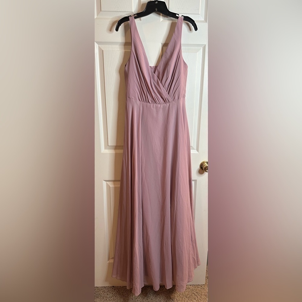 CELEBRATE DB STUDIO v-neck tank full skirt bridesmaid dress in Quartz F20228 - Picture 3 of 8